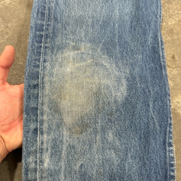 Vintage 90s Levis 501xx Denim Jeans Mens 33x36 (30x32) Made in USA Button Fly - Picture 4 of 13